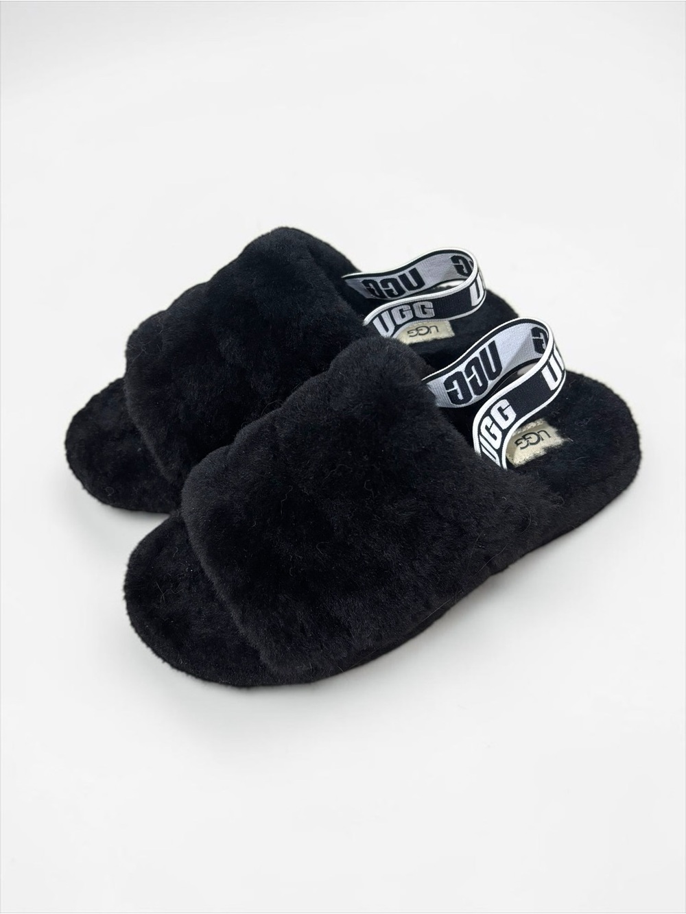 UGG Fluff Yeah Slide Slipper Shoes Black 8